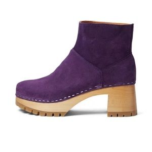Swedish Hasbeens Viola Suede Ankle Boot Size 6 Brand New With Box